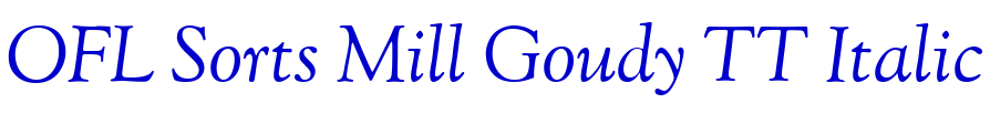 OFL Sorts Mill Goudy TT Italic Schriftart